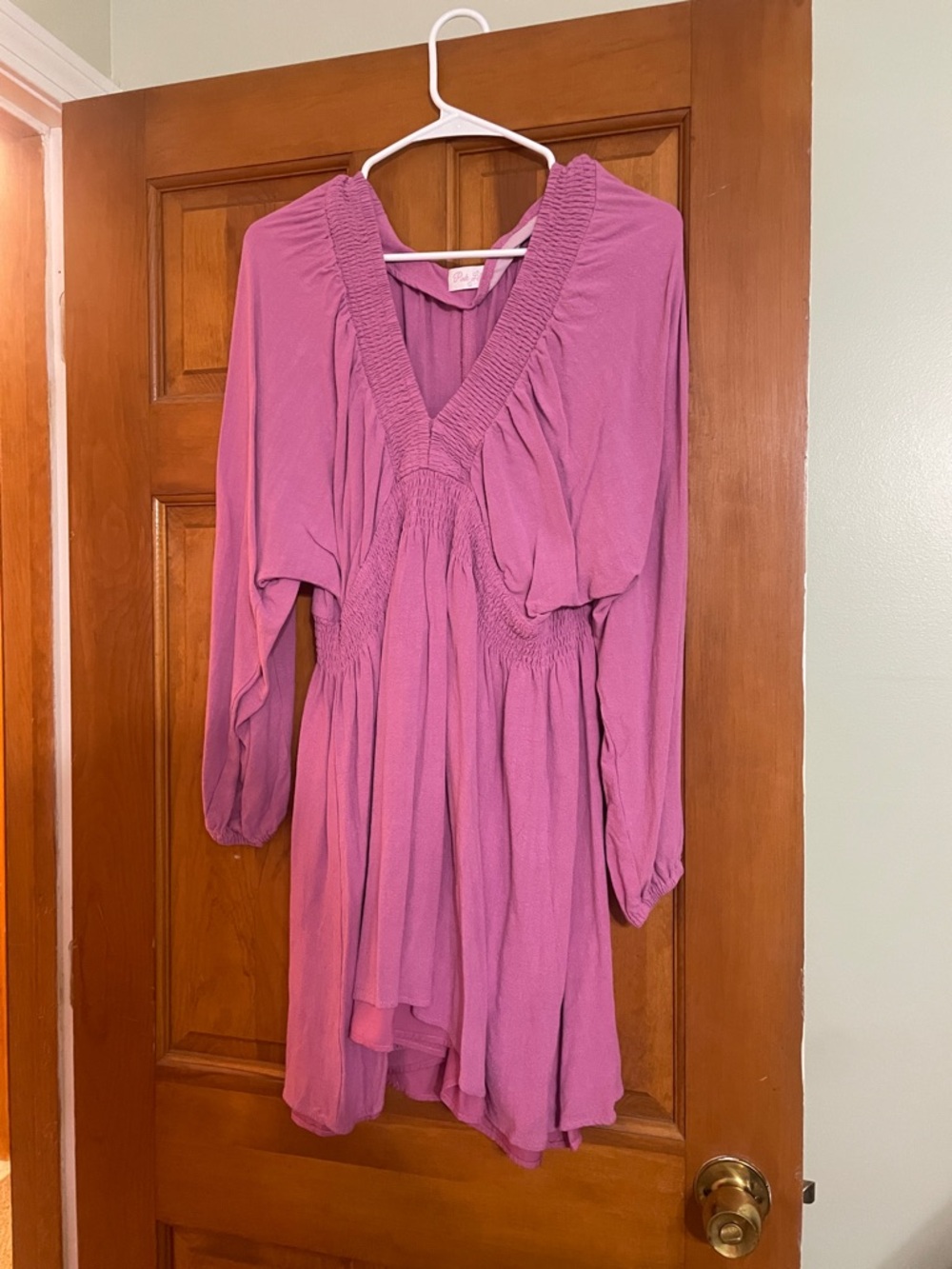 Pink Lily Mauve-Pink Midi Dress